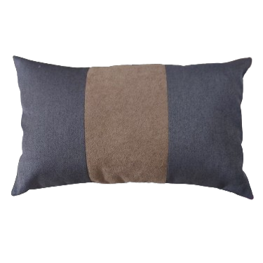 Almofada Baguete Decorativa 30x50 Deminas - Coleção London - Faixa Marrom
