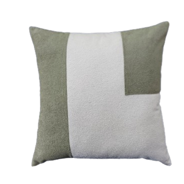 Capa de Almofada Decorativa Deminas 45x45 - Coleção Serenity - Geométrica Verde Oliva