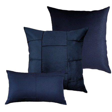 Kit 3 Capas de Almofadas Decorativas Deminas 50x50 - Coleção Indigo