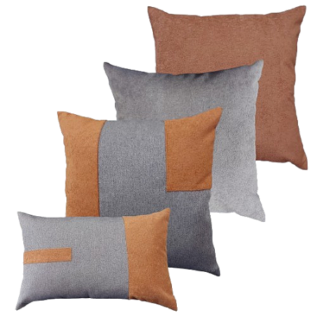 Kit 4 Capas de Almofadas Decorativas Deminas 50x50 - Coleção Indigo