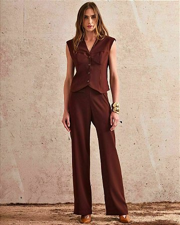 Conjunto Colete e Calça Alfaiataria