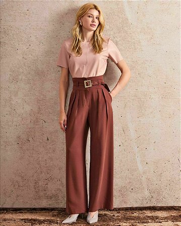 Calça Pantalona Fivela