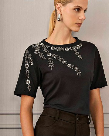 T Shirt Bordado Floral