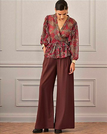 Calça Crepe Alfaiataria Wide