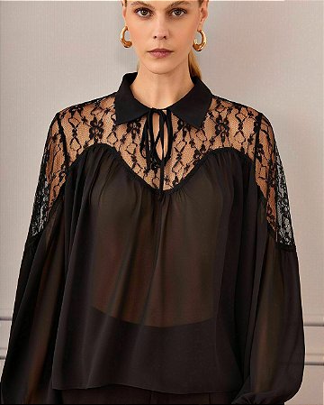 Camisa Renda Busto