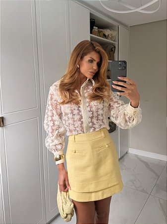Camisa Bordada Poliamida