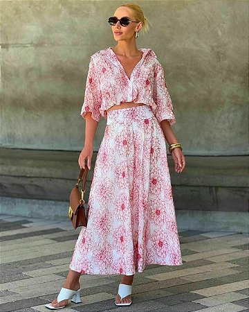 Conjunto Bordado Floral