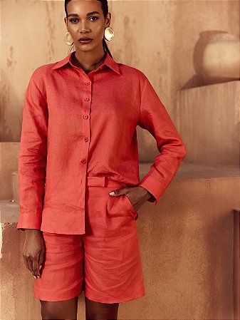 Camisa + Bermuda 100% linho