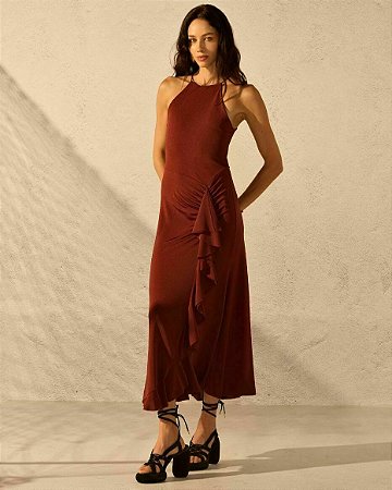 Vestido Jersey Babados Barra