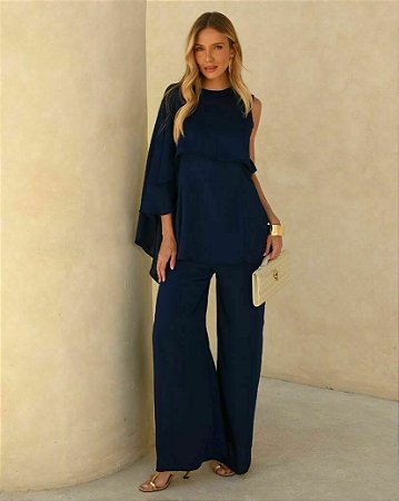 Conjunto Blusa Capa Fluído