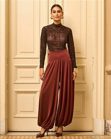 Calça Baloon Jersey Pala Cintura