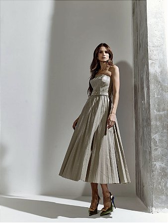 Vestido Midi Couro TQC