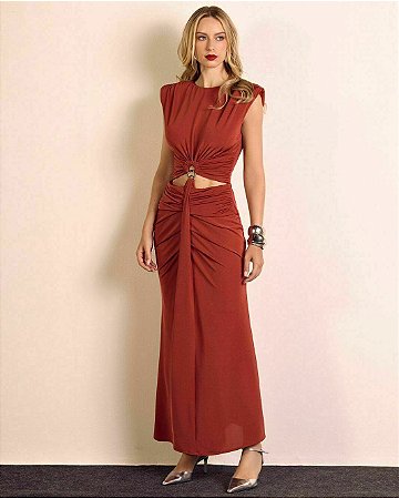 Vestido Jersey Drapeados Recortes