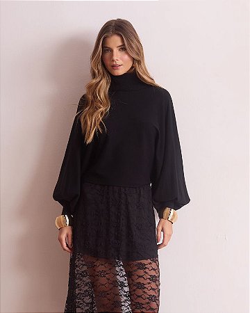 Blusa Tricot Manga Ampla