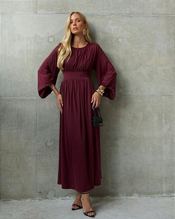 Vestido Jersey Drapeado Cintura