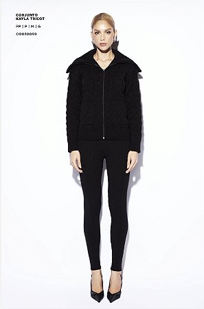 Conjunto Kayla Tricot Preto