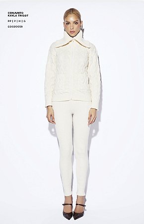 Conjunto Kayla Tricot Creme