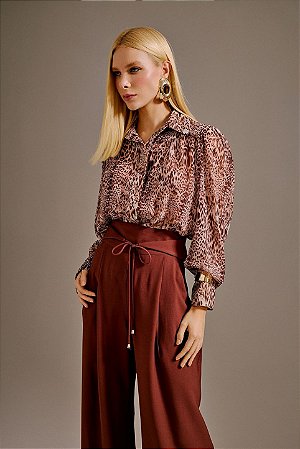 Camisa Chiffon Animal Print