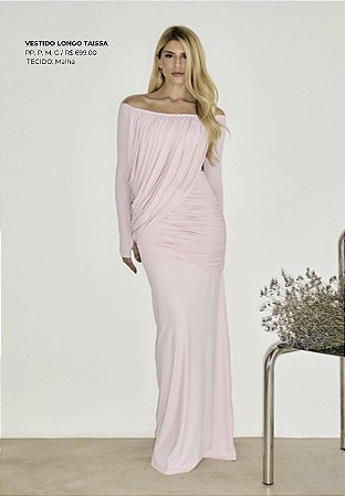 Vestido Longo Taíssa Rosa