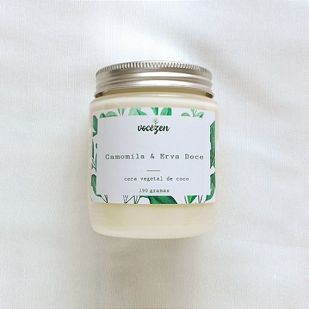Vela Aromática | Camomila + Erva Doce - 190g