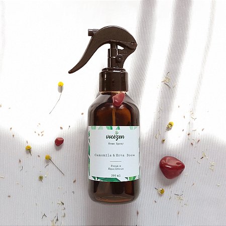 Home Spray - Camomila + Erva Doce + Jasper Vermelha | Força e Equilíbrio - 200ml