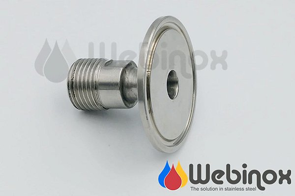 Niple Adaptador TC 1" - 1.1/2" x BSP/N Macho 1/2" Aço Inox 304