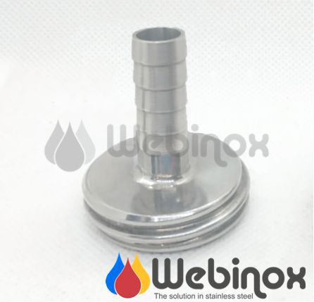 Adaptador Macho SMS 1" x Mangueira 1/2" Inox 304