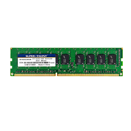 Memória Servidor 8GB DDR3 1600 ECC UDIMM Supertalent - W1600EB8GM