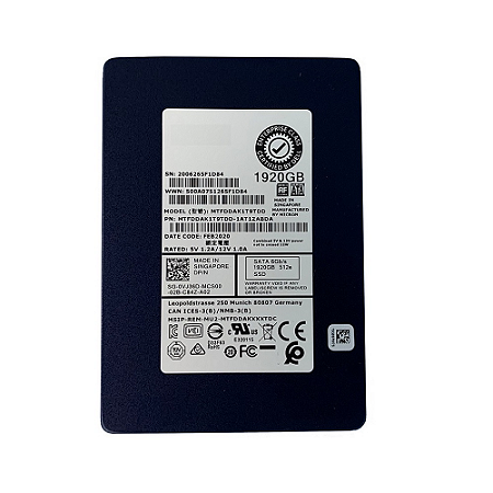 SSD Servidor 1.92TB SATA 6G 2.5" Micron - MTFDDAK1T9TDD