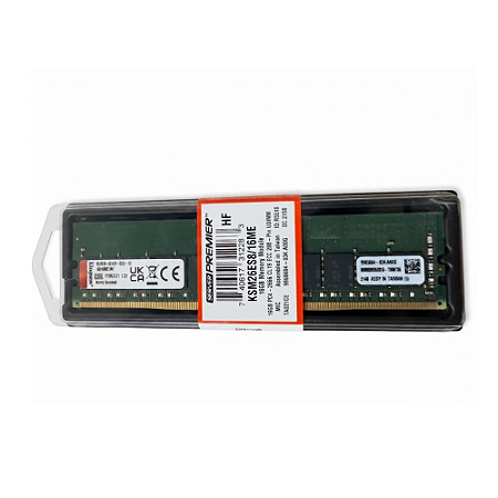 Memória Servidor 16GB DDR4 2666 ECC UDIMM Kingston - KSM26ES8/16ME