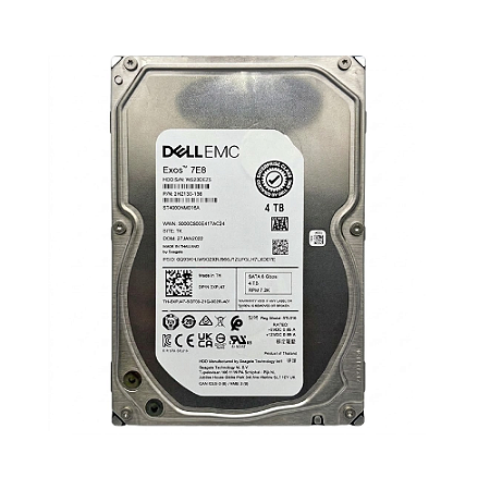 HD Servidor Dell 4TB 7.2K SATA 6G 3.5" Hot-Plug - XPJ47