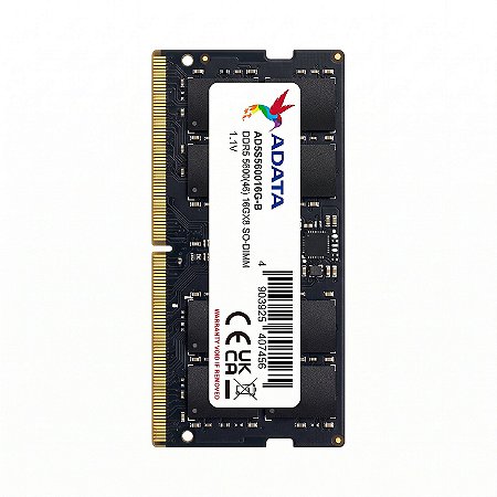 Memoria Notebook 16Gb Ddr5 5600 Sodimm Adata - AD5S560016G-B