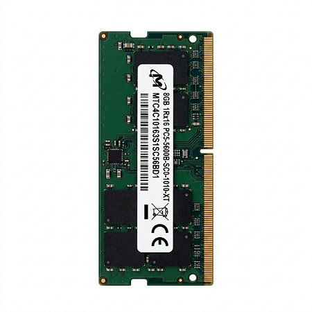 Memoria notebook 8Gb Ddr5 5600 Sodimm Micron - MTC4C10163S1SC56BD1