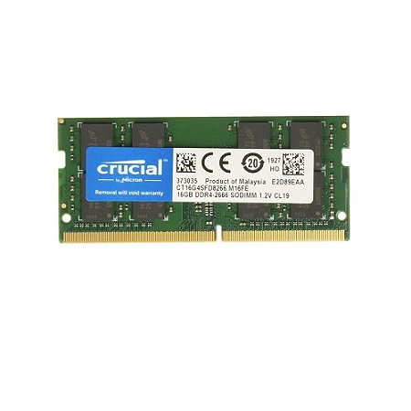 Memoria Notebook 16Gb Ddr4 2666 Sodimm CT16G4SFRA266