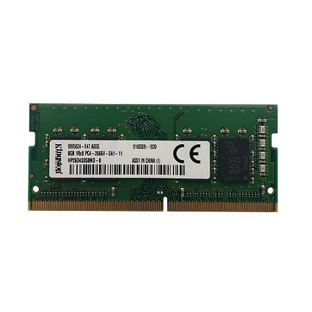 Memoria Notebook 8Gb Ddr4 2666 Sodimm HP26D4S9S8ME-8