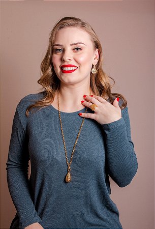 Anel Ouro Flores Talhadas