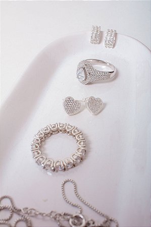 Anel Prata Zircônias 4,5mm