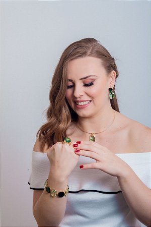 Conjunto Cristal Raias Verdes