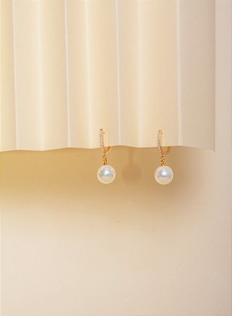 Brinco Pérola Argola U