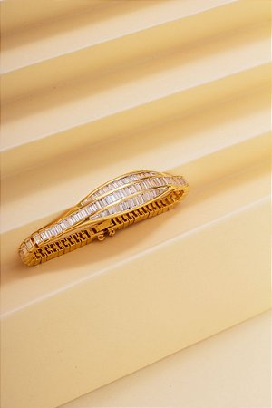 Pulseira Tripla Linha de Zircônias