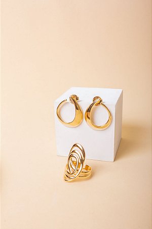 Brinco Gota Pura Ouro