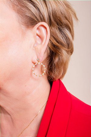 Brinco Roda de Zircônias