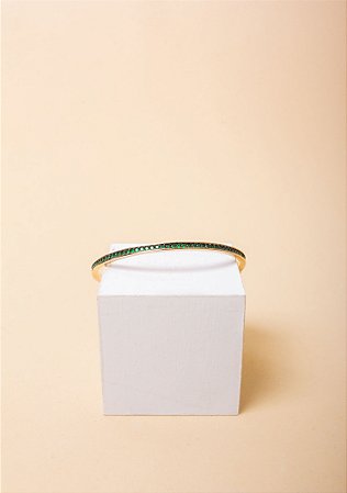 Bracelete Ouro Fino Verde