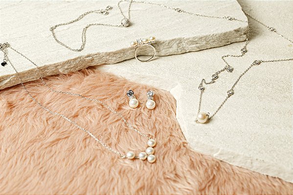 Brinco Pérola Ródio Princesa