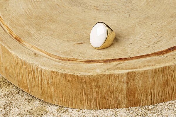 Anel Porcelana Oval