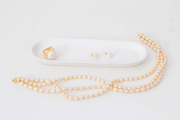 Colar de Pérolas 3 voltas