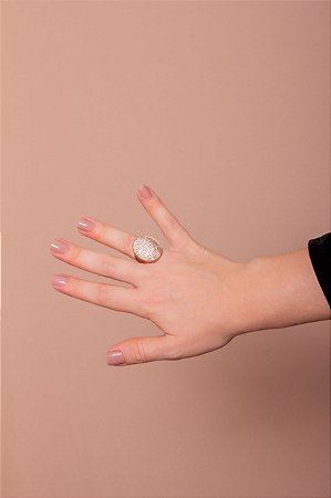 Anel Rosé Luxo Oval