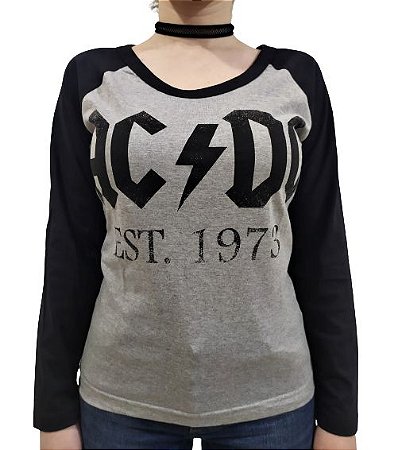 Camiseta Baby Look  Ac/dc