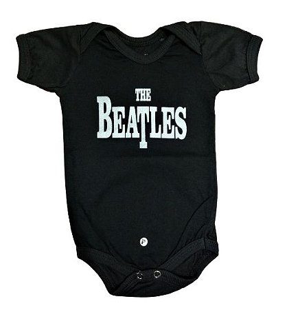 Body Infantil Preto The Beatles