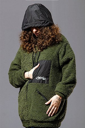 Jaqueta Sherpa Chronic Canguru com Zíper